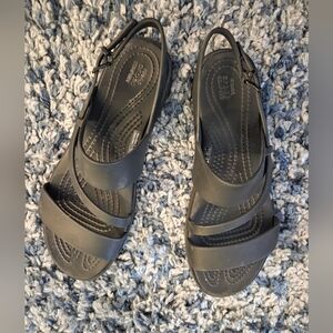 CROCS Tulum Women's Black Strappy Sandals